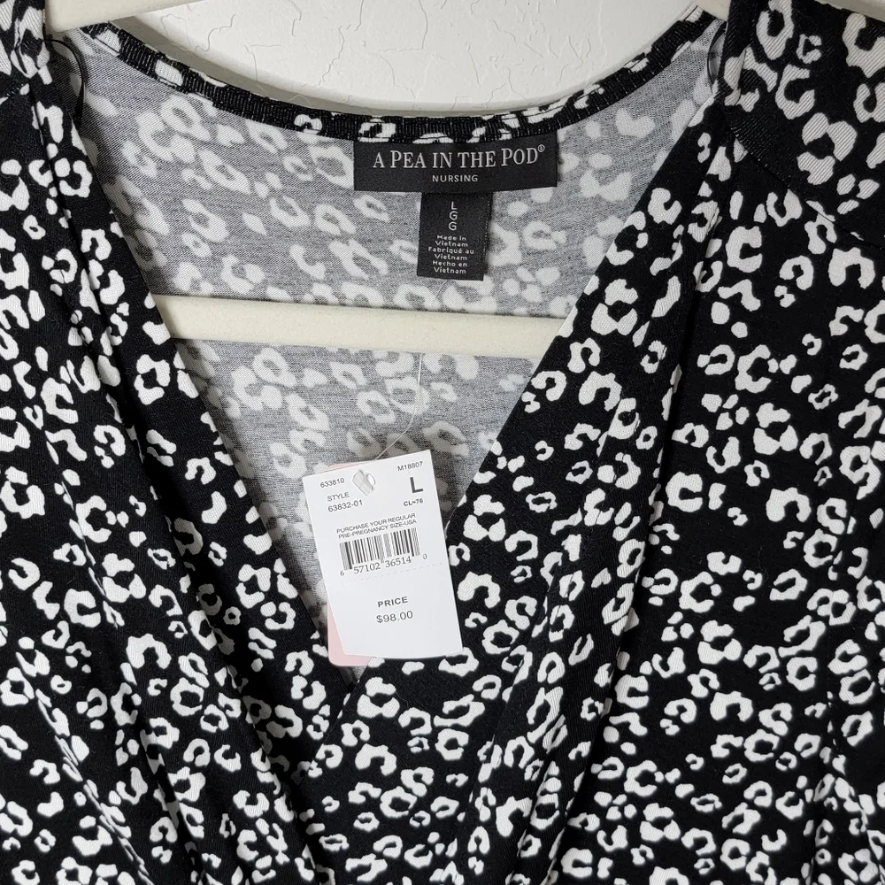 A Pea in the Pod HIGH-LOW HEM LIFT UP NURSING DRESS - Picture 5 of 9